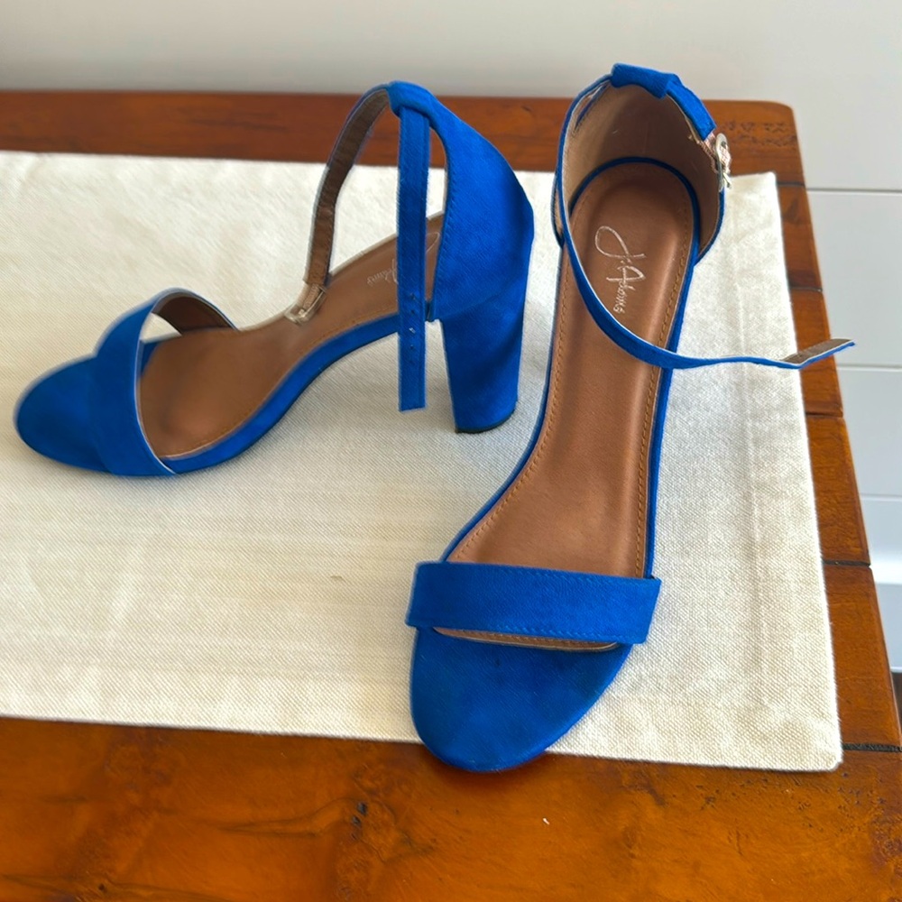 J. Adam’s blue suede sandals size 11